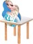 Elsa Isme Özel Çocuk Masa ve 1 Sandalye Takımı Aktivite Masası Mobilya Çalışma Ahşap Oyuncak 3