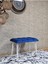 Metal Beyaz Tel Ayaklı 60 cm Puf Bench - Puf - Bench - Oturak - Mutfak Oturağı - Antre Oturağı Mavi Renk 60 x 40 Boyut/ebat 3