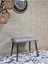 Metal Siyah Tel Ayaklı 60 cm Puf Bench - Puf - Bench - Oturak - Mutfak Oturağı - Antre Oturağı Gri Renk 60 x 40 Boyut/ebat 3
