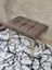 Metal Gold Tel Ayaklı 60 cm Puf Bench - Puf - Bench - Oturak - Mutfak Oturağı - Antre Oturağı Kahverengi Renk 60 x 40 Boyut/ebat 4