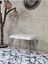 Metal Krom Tel Ayaklı 60 cm Puf Bench - Puf - Bench - Oturak - Mutfak Oturağı - Antre Oturağı Krem Renk 60 x 40 Boyut/ebat 1
