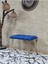 Metal Gold Tel Ayaklı 60 cm Puf Bench - Puf - Bench - Oturak - Mutfak Oturağı - Antre Oturağı Mavi Renk 60 x 40 Boyut/ebat 1