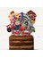 Çiftlik, Kırmızı Balık Temalı Erkek Çocuk Doğum Günü Isme Özel 3D Pasta Süsü Cake Topper (24X22 Cm) 1