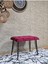 Metal Siyah Tel Ayaklı 60 cm Puf Bench - Puf - Bench - Oturak - Mutfak Oturağı - Antre Oturağı Bordo Renk 60 x 40 Boyut/ebat 3
