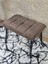Metal Siyah Tel Ayaklı 60 cm Puf Bench - Puf - Bench - Oturak - Mutfak Oturağı - Antre Oturağı Kahverengi Renk 60 x 40 Boyut/ebat 4