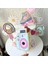 Good Vibes Temalı Genç Kız Doğum Günü Kişiye Özel 3D Çubuklu Pasta Süsü Seti Cake Topper 3