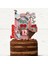 Kiraz Temalı Kız Çocuk Doğum Günü Isme Özel 3D Pasta Parti Süsü Cake Topper (22X20 Cm) 1