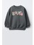 Kız Çocuk Labubu Baskılı 3 Iplik Kumaş Pamuklu Sweatshirt 1