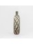 Lyon Yeşil Kahve Çizgili Cam Vazo 10X46 cm 3