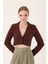 Crop Blazer Ceket-Kahverengi 5