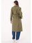Kadın Kruvaze Yaka Haki Trençkot 5