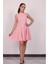 Kadın Pembe Kolsuz Mini Elbise 2