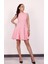 Kadın Pembe Kolsuz Mini Elbise 3