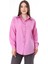 Tek Cepli Oversize Keten Gömlek- Pembe 3