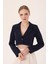 Crop Blazer Ceket- Lacivert 1