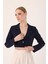 Crop Blazer Ceket- Lacivert 4