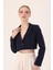 Crop Blazer Ceket- Lacivert 5