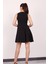 Kadın Siyah Kolsuz Mini Elbise 5