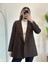 Kadın Kahverengi Bel Bağlamalı Blazer Ceket 2
