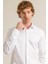 Erkek Beyaz %100 Pamuk Saten Non-Iron Ütü Istemeyen Casual Cepsiz Modern Fit Gömlek 5