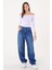 Kadın Mavi Yüksek Bel Baggy Jeans 2