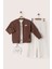 Kız Çocuk 3’lü Şardonlu Eşofman Takımı – Şardonlu Hırka & Sweatshirt & Geniş Paça Alt 2