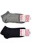 Siyah ve Gri Kadın Bilek Çorap 12 Çift 3