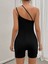 Kadın Asimetrik Askılı Mini Kaşkorse Bodycon Tulum 2