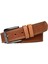 %100 Hakiki Deri Efsane 4 cm Taba Kemer, Kot, Kanvas, Keten Pantolonlarla Uyumlu Tiguan.nokta 6