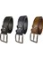 %100 Hakiki Deri Desenli Premıum, 3'lü Set Siyah, Lacivert, Taba Kot Spor Kemer, 4.5 Cm=3lü-Pre-Krok 3