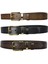 %100 Hakiki Deri 3'lü Set Siyah, Kahverengi, Koyu Kahverengi Kadın Kot Kemeri, 4 CM=3LÜ-MT.K.-76-090 7