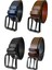 %100 Hakiki Deri, Çift Dilli 4'lü Süper Set 4.5 cm Kot, Spor Kemer=4.lü-Çift.dilli 5