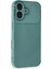 Apple iPhone 16 Karbon Kaplama Auto Focus Kılıf - Sportif&profesyonel Stil - Koyu Yeşil 2