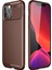 Apple iPhone 12 Pro Max Karbon Kaplama Auto Focus Kılıf - Sportif&profesyonel Stil - Kahverengi 1
