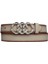 %100 Hakiki Deri, Gümüş Örgü Tokalı 3 cm Vizon Kadın Kemeri; Elbise, Pantolon Kemeri=3cm-Kdn-46 1