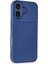 Apple iPhone 16 Karbon Kaplama Auto Focus Kılıf - Sportif&profesyonel Stil - Lacivert 2