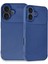Apple iPhone 16 Karbon Kaplama Auto Focus Kılıf - Sportif&profesyonel Stil - Lacivert 3