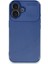 Apple iPhone 16 Karbon Kaplama Auto Focus Kılıf - Sportif&profesyonel Stil - Lacivert 4