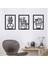 Siyah Ahşap 3lü Saksı Çiçekler Duvar Dekoru Salon Mutfak Balkon Bahçe Için 40X80 cm Tablo Seti 2