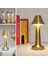 Çatı Model Gold Renk Şarjlı Dokunmatik 3 Renkli LED Masa Lambası (4887) 3