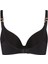 Paige Siyah Kalıplı Sütyen , Yüksek Destek, Konforlu, Italyan Mikrofiber, Yan Göğüs Desteği 2