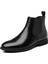 %100 Hakiki Deri Garantili Siyah Chealse Erkek Bot 3