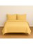 Çift Kişilik Düz Renk Sarı Nevresim + 2 Adet Yastık Kılıfı 1