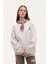 Fular Aksesuarlı Bambi Nakışlı Oversize Sweatshirt Bej 1