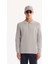 Erkek Gri Polo Yaka Fermuarlı Rayon Tüylenmeyen Basic Triko Regular Fit Kazak B005150 1