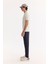 Erkek Ekru Bisiklet Yaka Rayon Tüylenmeyen Çizgili Triko Regular Fit T-Shirt A52Y5005 5