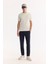 Erkek Ekru Bisiklet Yaka Rayon Tüylenmeyen Çizgili Triko Regular Fit T-Shirt A52Y5005 7