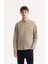 Erkek Vizon Düğmeli Yaka Pamuklu Soft Touch Regular Fit Gömlek B002036 1