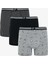 Erkek Race Geometrik Desenli Organik Normal Bel 3'lü Boxer 1