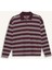 Relax Fit Polo Yaka Çizgili Sweatshirt 7